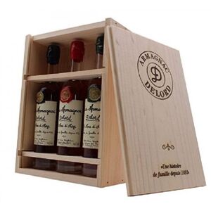 Armagnac Delord 3×0,2l 40% Dřevěný box