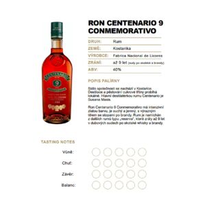 Ron Centenario 9 Conmemorativo 0,04l 40%